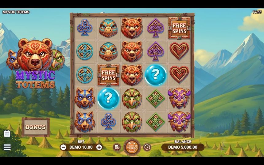 Mystic Totems base game grid