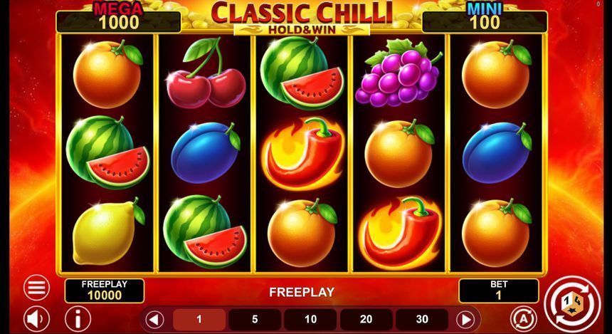 Classic Chilli Hold & Win base game grid