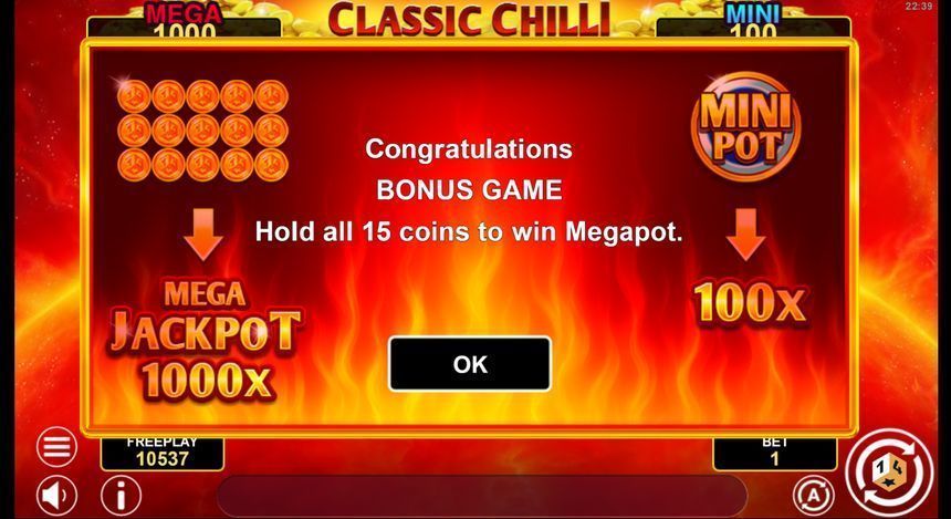 Classic Chilli Hold & Win screenshot