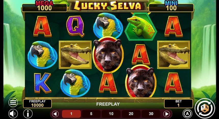 Lucky Selva Hold & Win base game grid