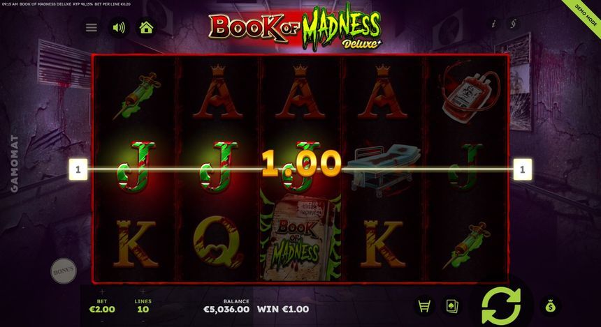 Book of Madness Deluxe base game grid