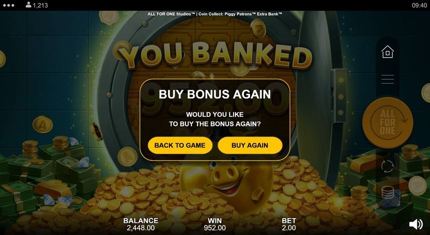 Piggy Patrons: Extra Bank Coin Collect base game grid