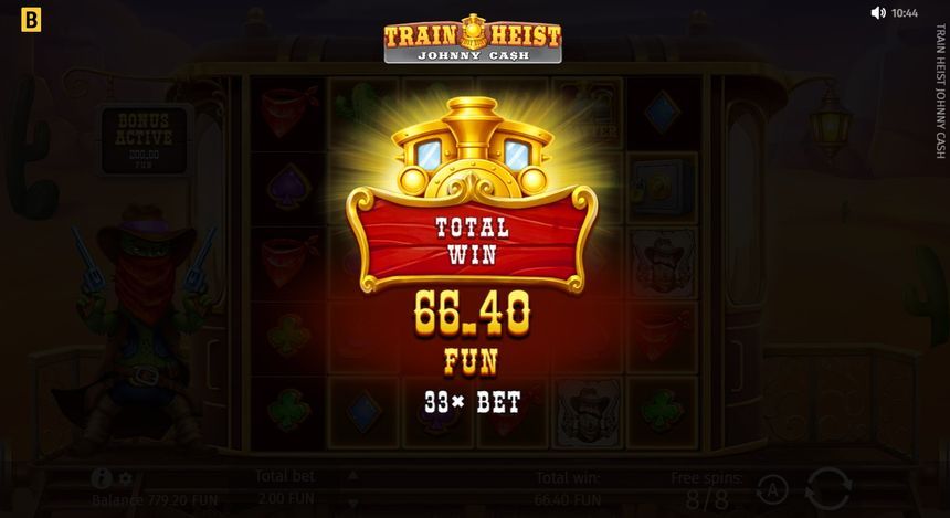 Train Heist Johnny Cash base game grid