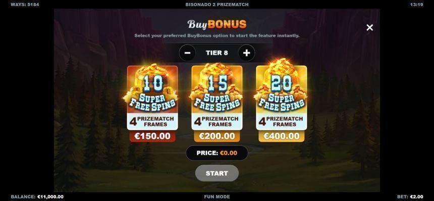 Bisonado 2 PrizeMatch screenshot