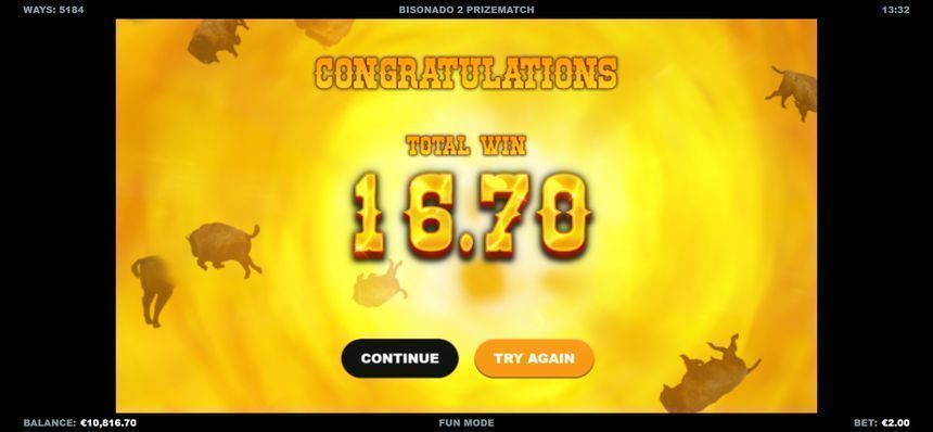 Bisonado 2 PrizeMatch screenshot