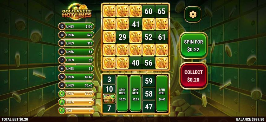 Gold Vault Hot Lines screenshot