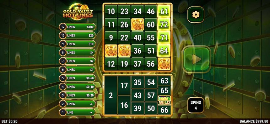 Gold Vault Hot Lines screenshot