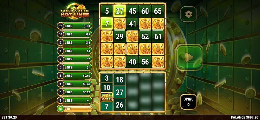 Gold Vault Hot Lines screenshot