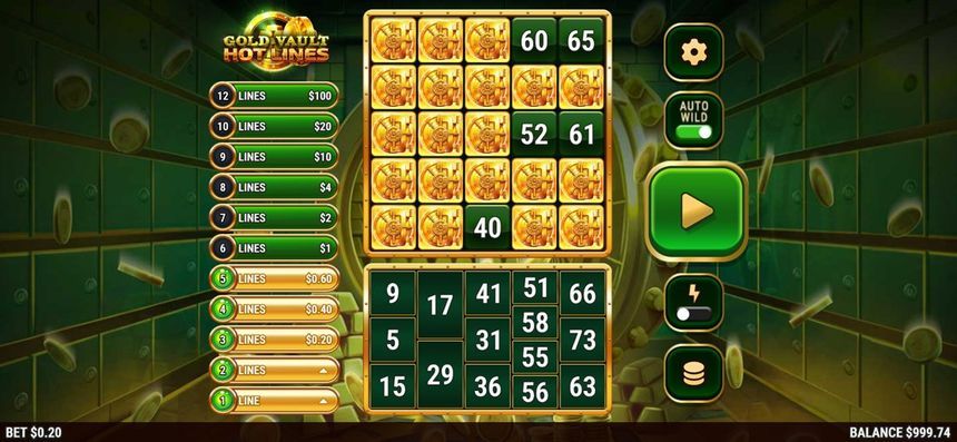 Gold Vault Hot Lines screenshot