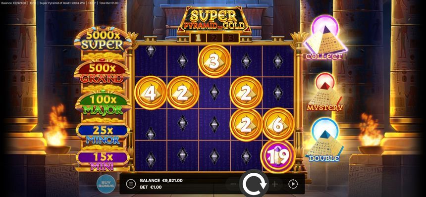 Super Pyramid of Gold base game grid