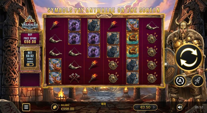 Gold of Valhalla base game grid