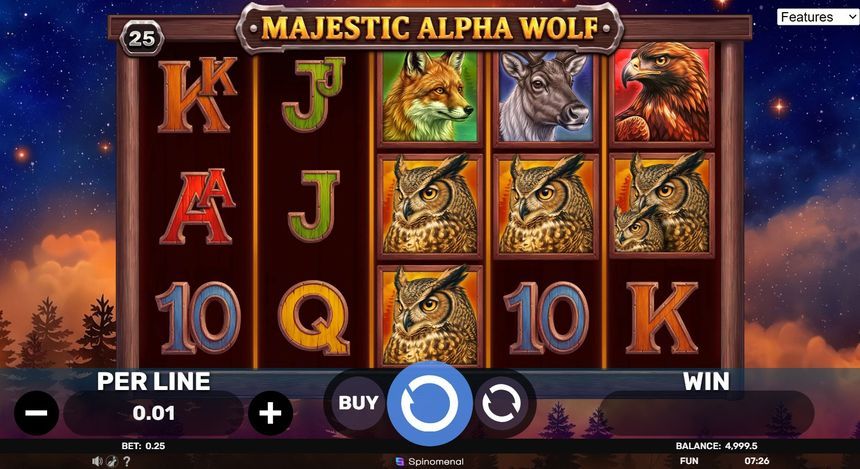Majestic Alpha Wolf base game grid