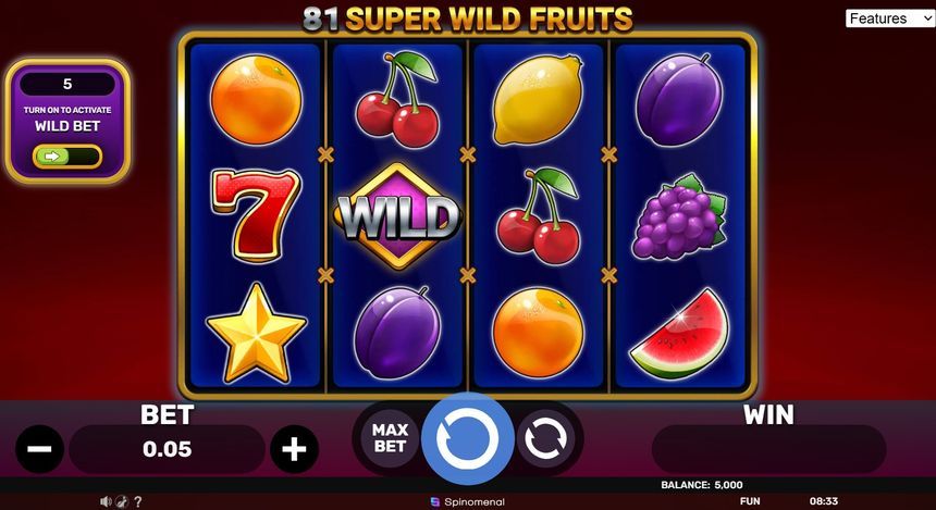 81 Super Wild Fruits base game grid